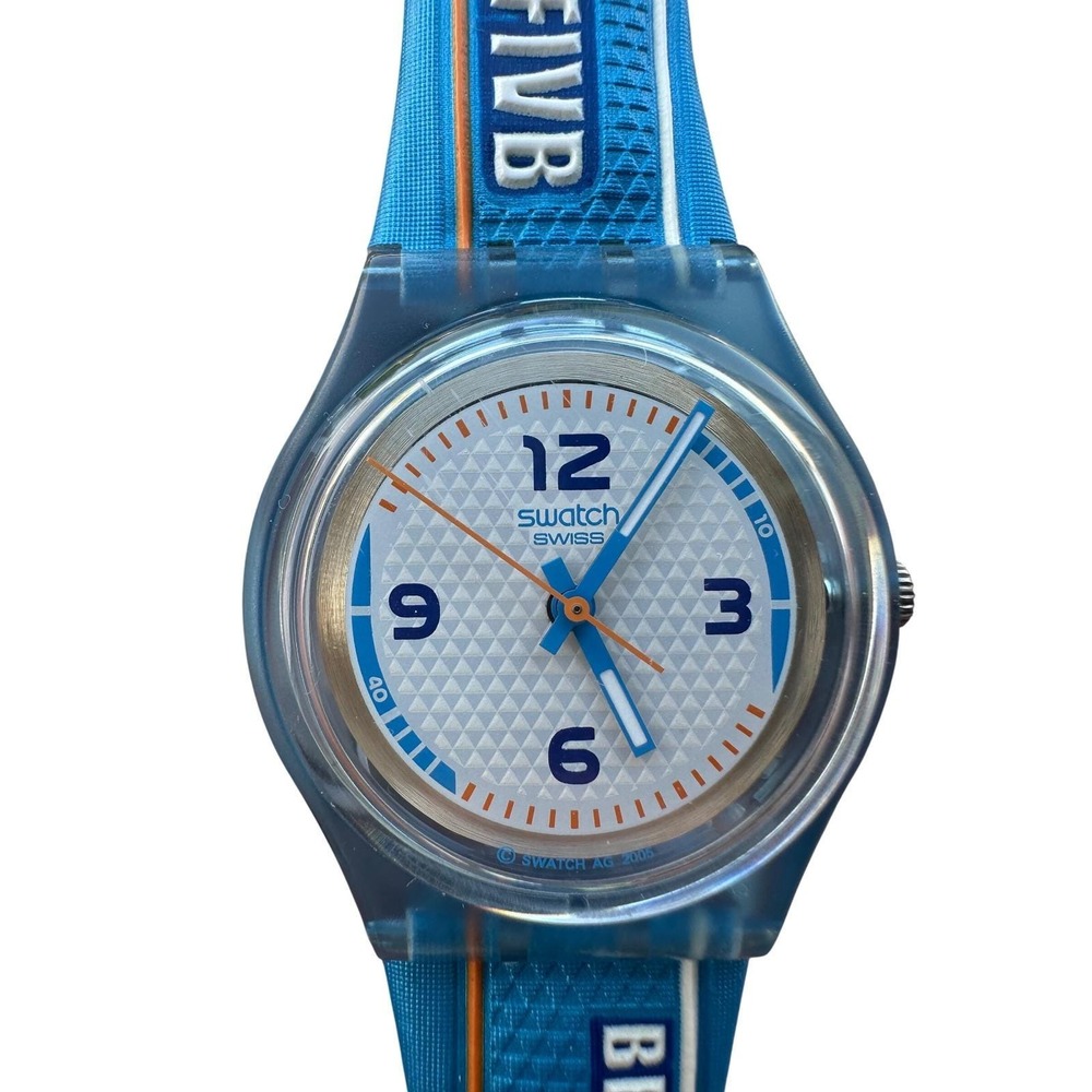 Swatch FIVB Beach Volley World Tour 06 Watch Blue Orange SKN109 Swiss Made 2005